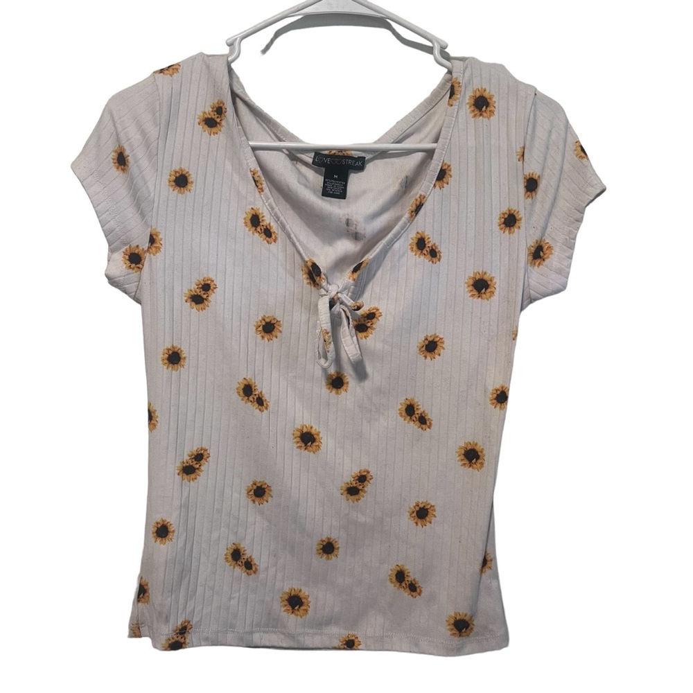 Short sleeve sunflower shirt